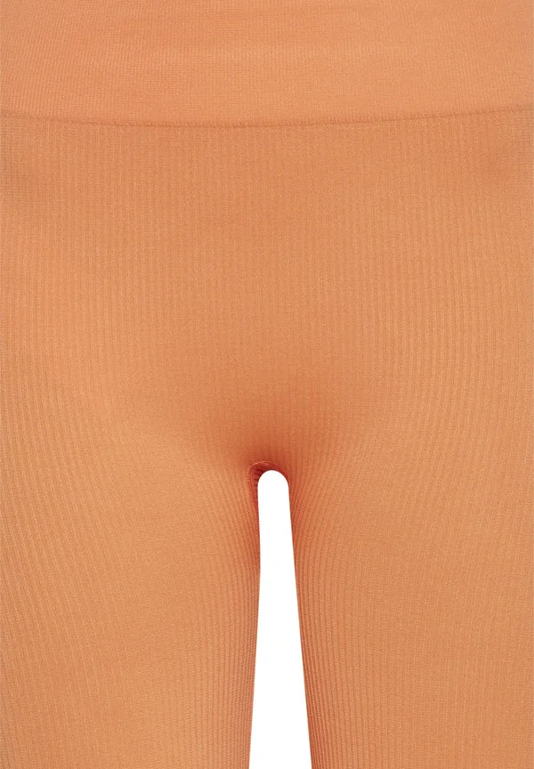 JC Sahana Nahtlose gerippte Radlerhose – Muskmelon