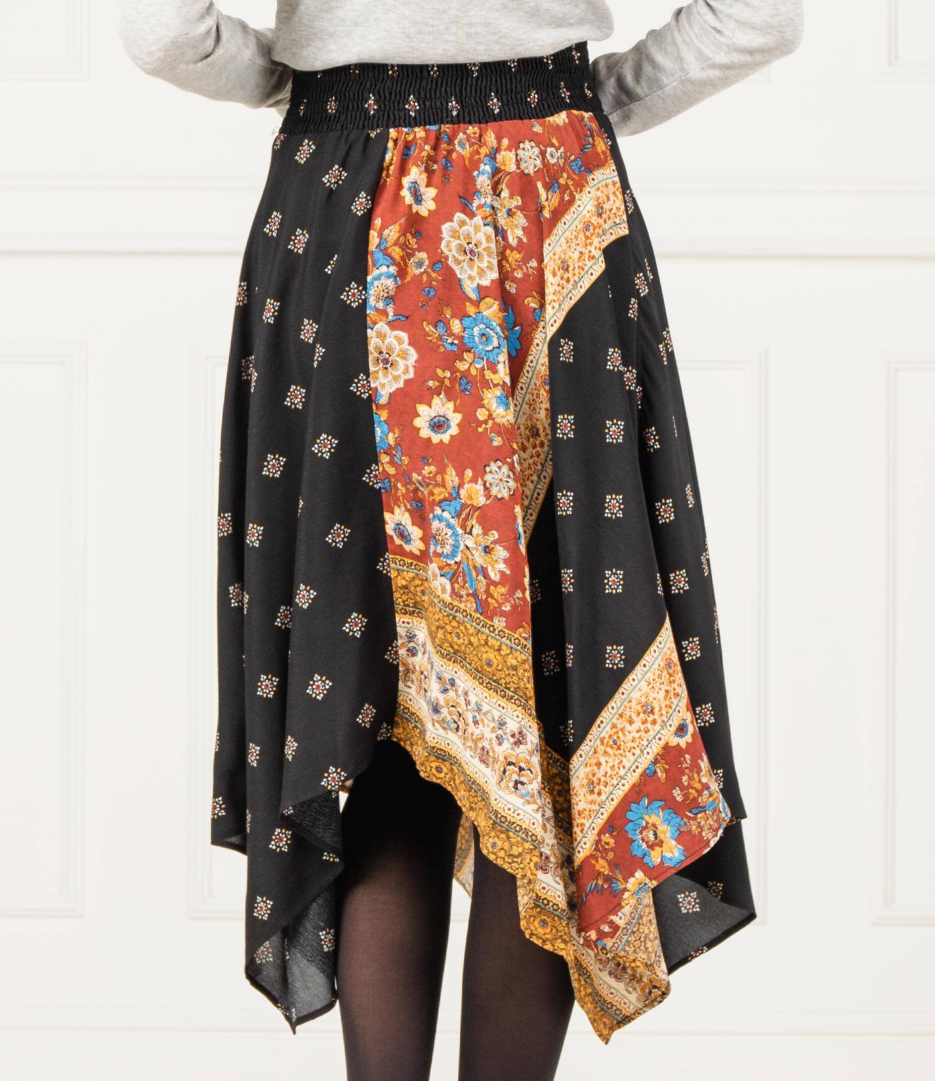 DESIGUAL Blunt – asymmetrischer Rock mit Blumenmuster