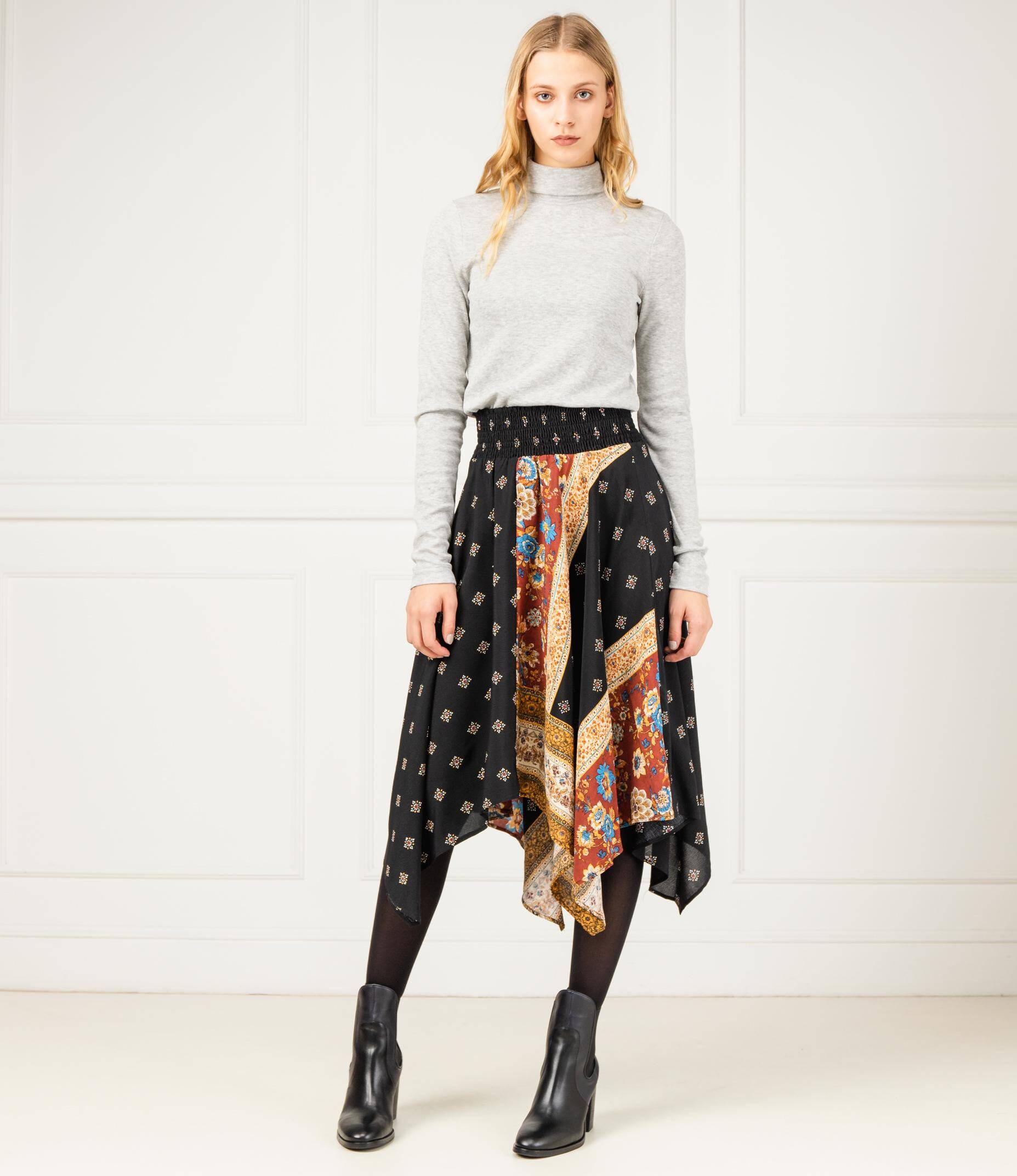 DESIGUAL Blunt – asymmetrischer Rock mit Blumenmuster