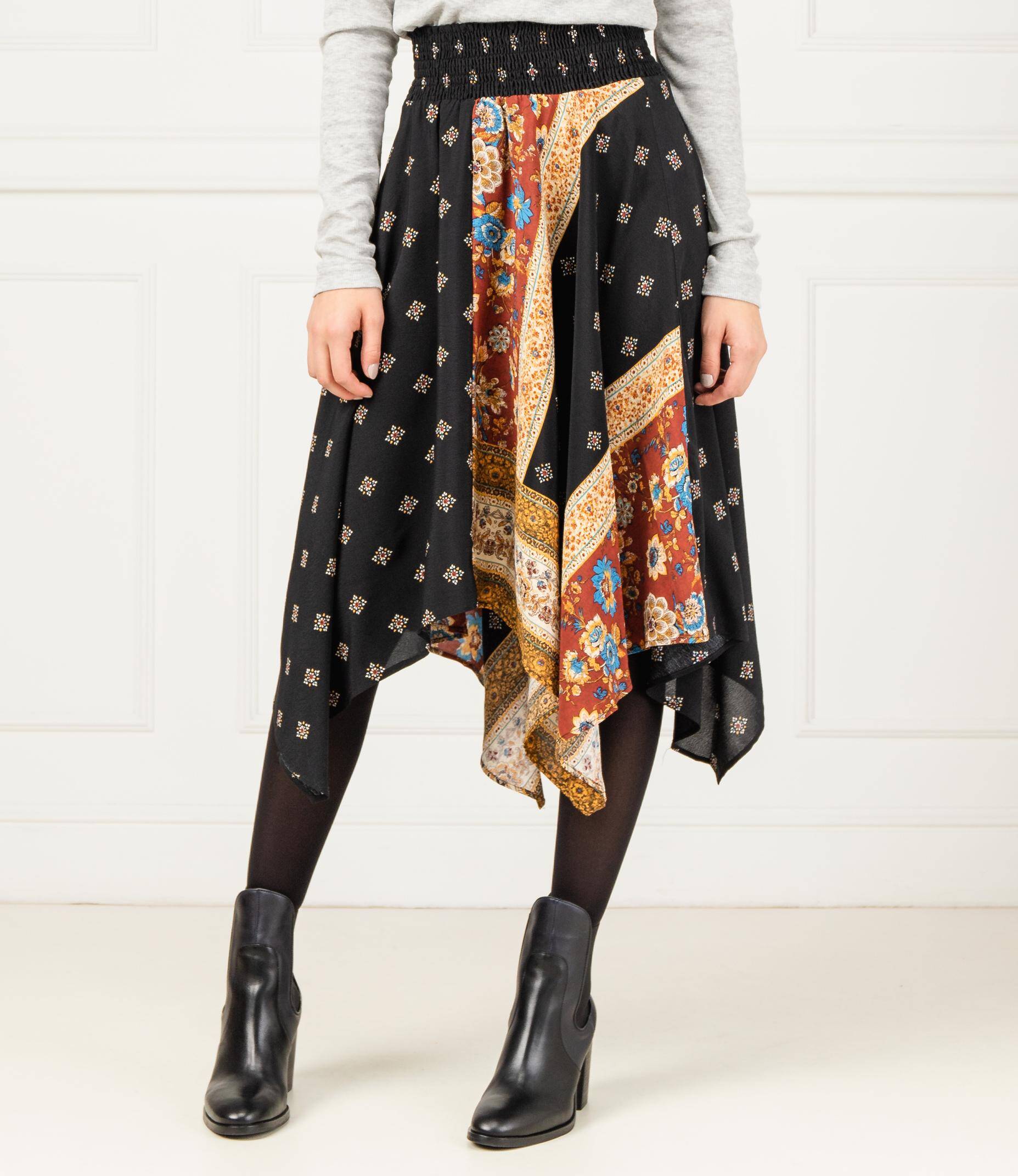 DESIGUAL Blunt – asymmetrischer Rock mit Blumenmuster