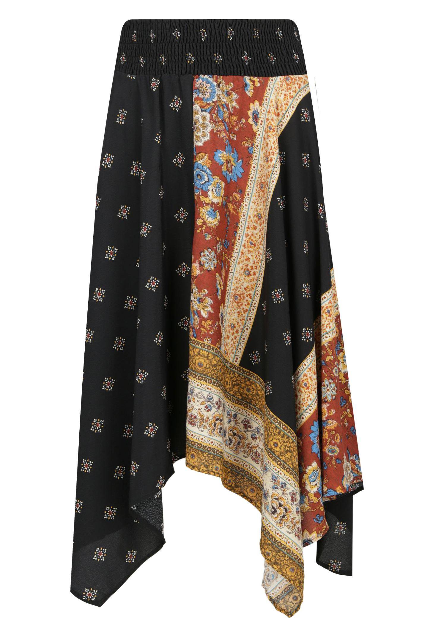 DESIGUAL Blunt – asymmetrischer Rock mit Blumenmuster