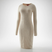Guess Dendy Logo-Strickkleid – Creme