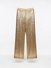 Part Two Tatianas Paillettenhose mit weitem Bein – Gold