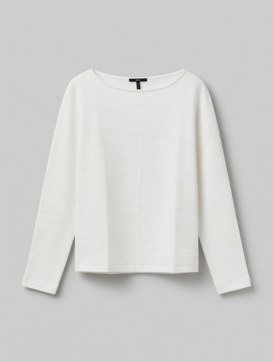 Zero Jersey Pullover – Cremeweiß