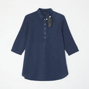 Zero Navy Hemdblusenkleid – 3/4-Arm Sommer Mini