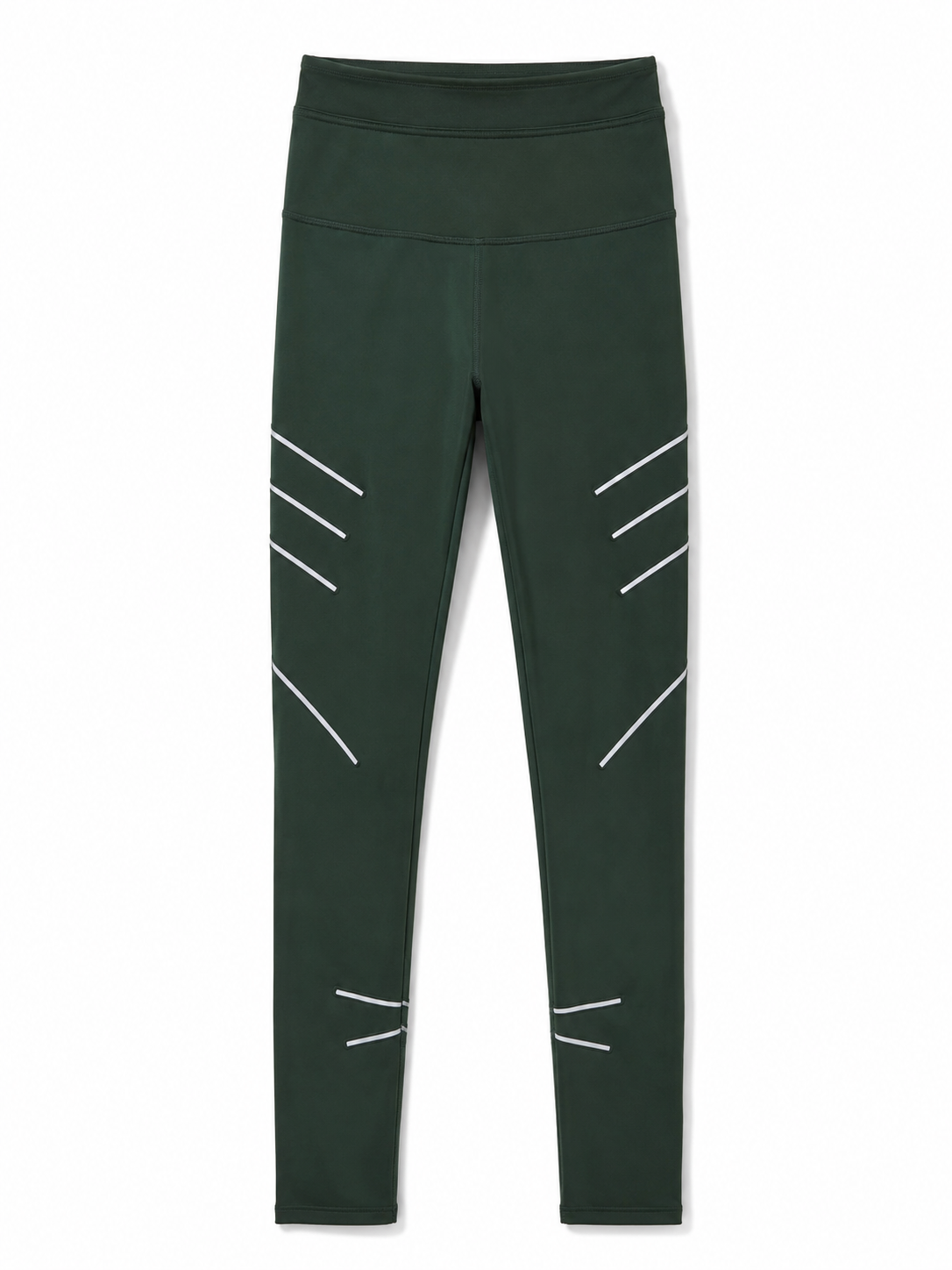 Guess Dunkelgrüne High-Waist Sport Leggings – Reflektierendes Detail | Damen