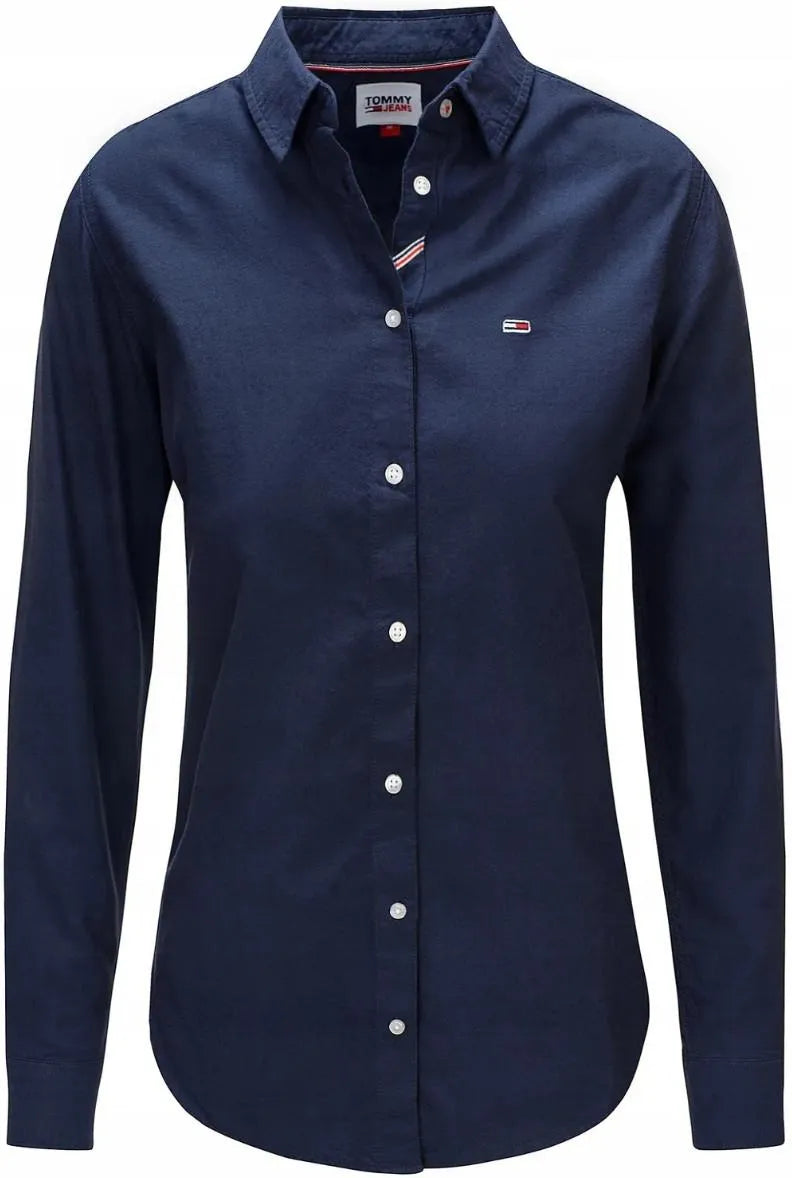 Tommy Jeans Damen-Oxfordhemd (DW0DW13152 424, Marineblau) 
