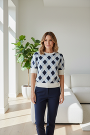 Saint Tropez MECHELLESZ Sweater Cloud Naval Blue - lifestyle shot 1