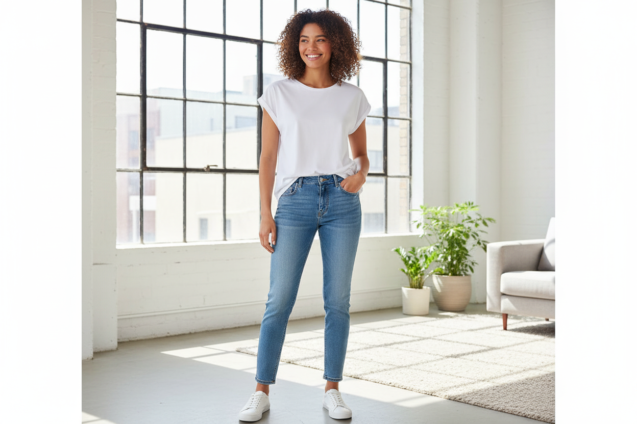 Saint Tropez U1520 AdeliaSZ T-Shirt - editorial lifestyle shot