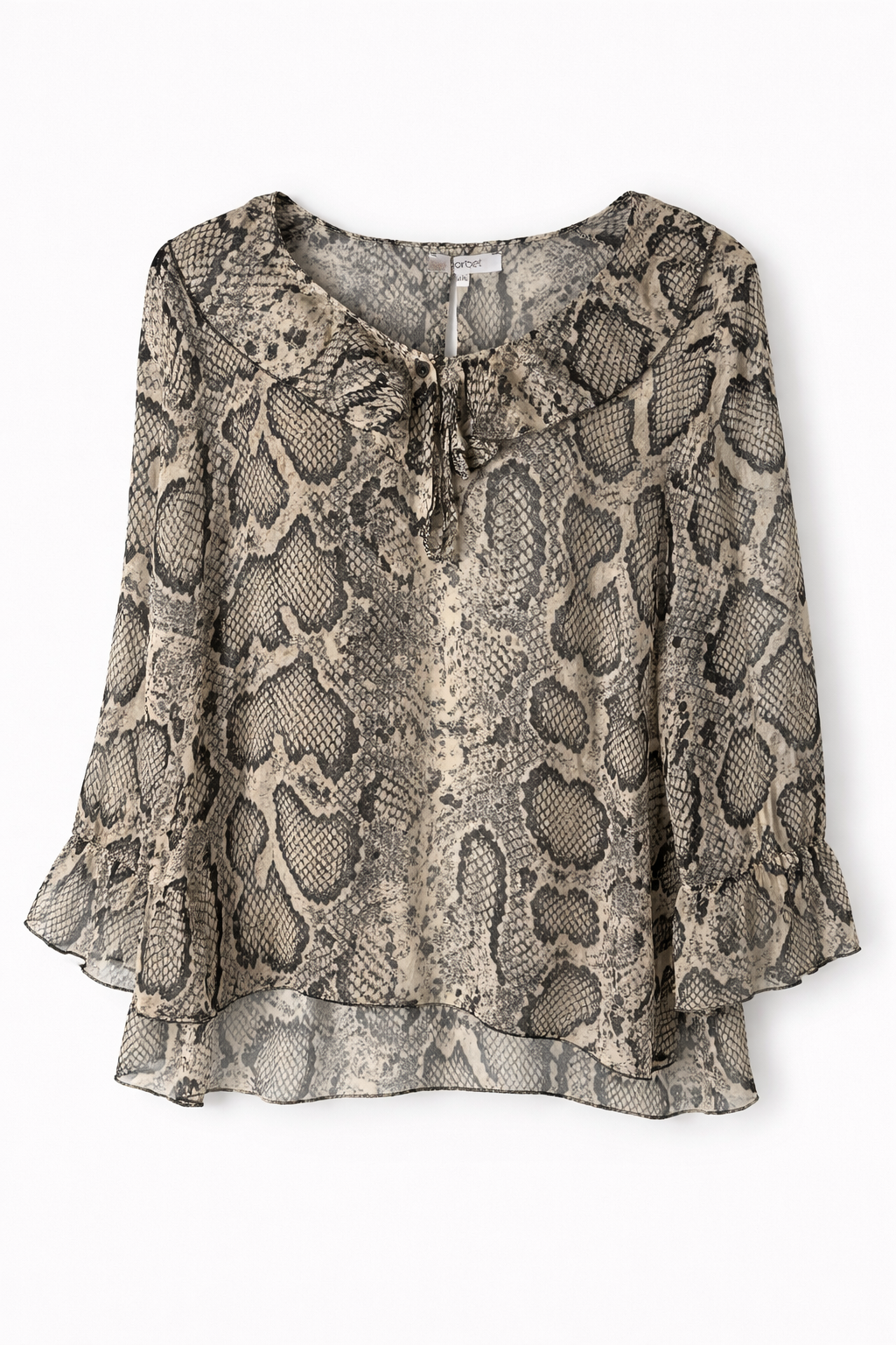 Sorbet SBELAH Bluse mit Schlangenprint - Beige