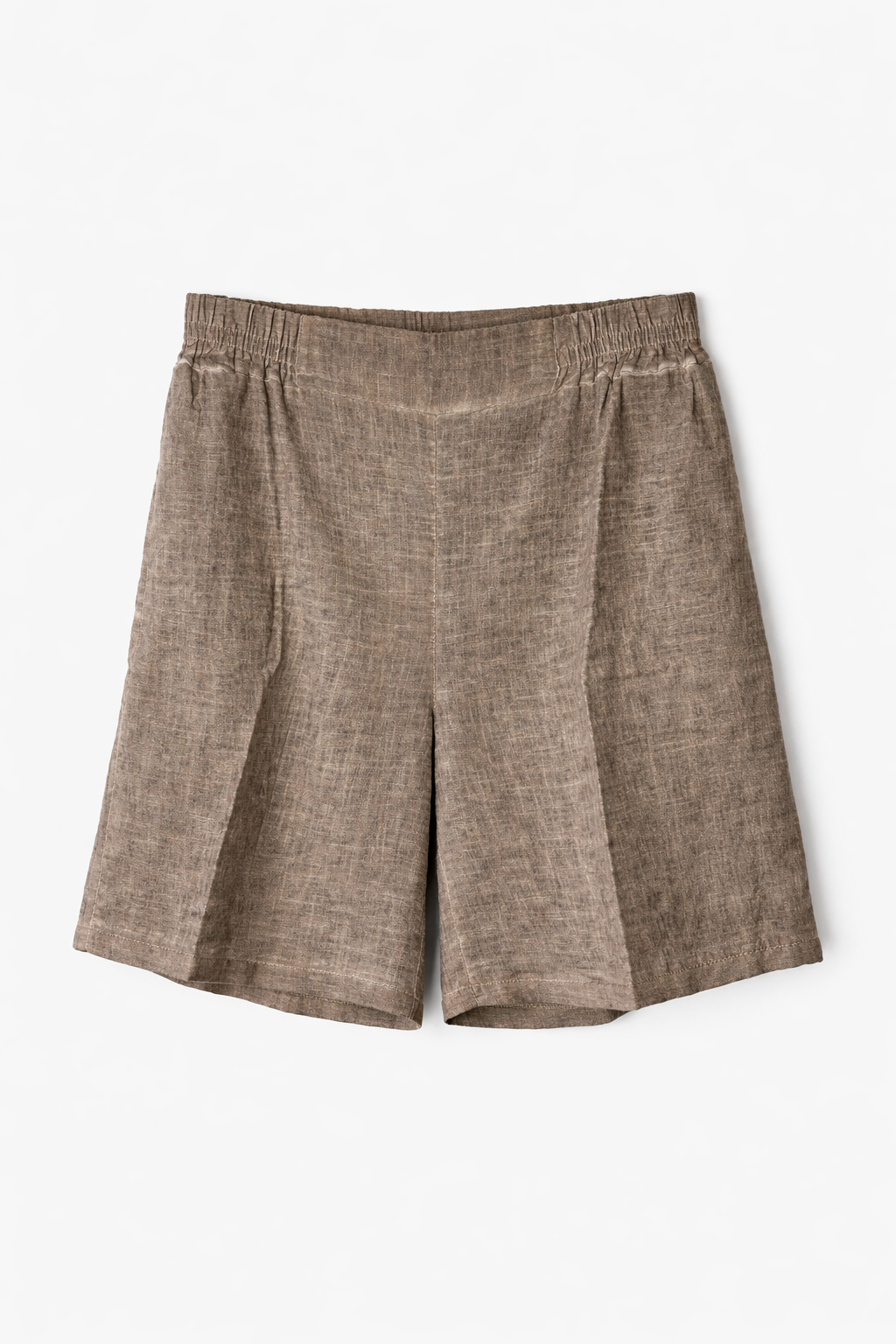 Sorbet SBLIAMO Leinen-Bermudashorts – Taupe