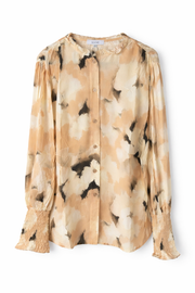 Sorbet SBIRINA Bluse mit abstraktem Muster – Beige