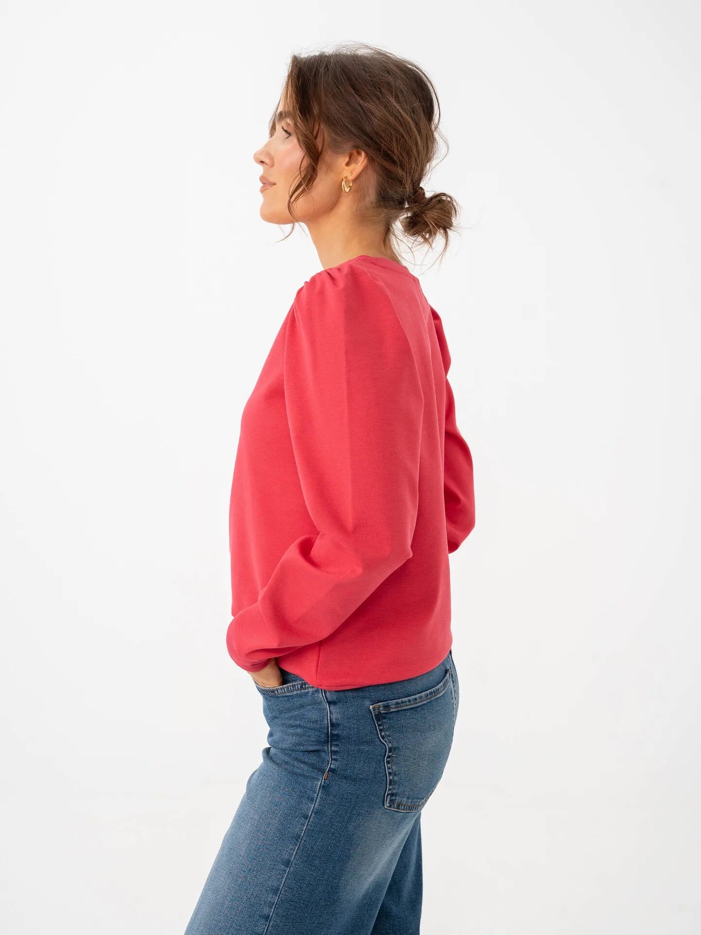 Exklusiver Kate-Pullover von Ichi – Korallenrosa