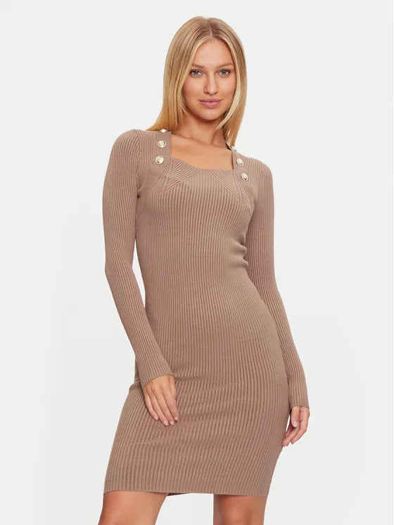 Marciano by GUESS Strickkleid – Beige, Slim Fit
