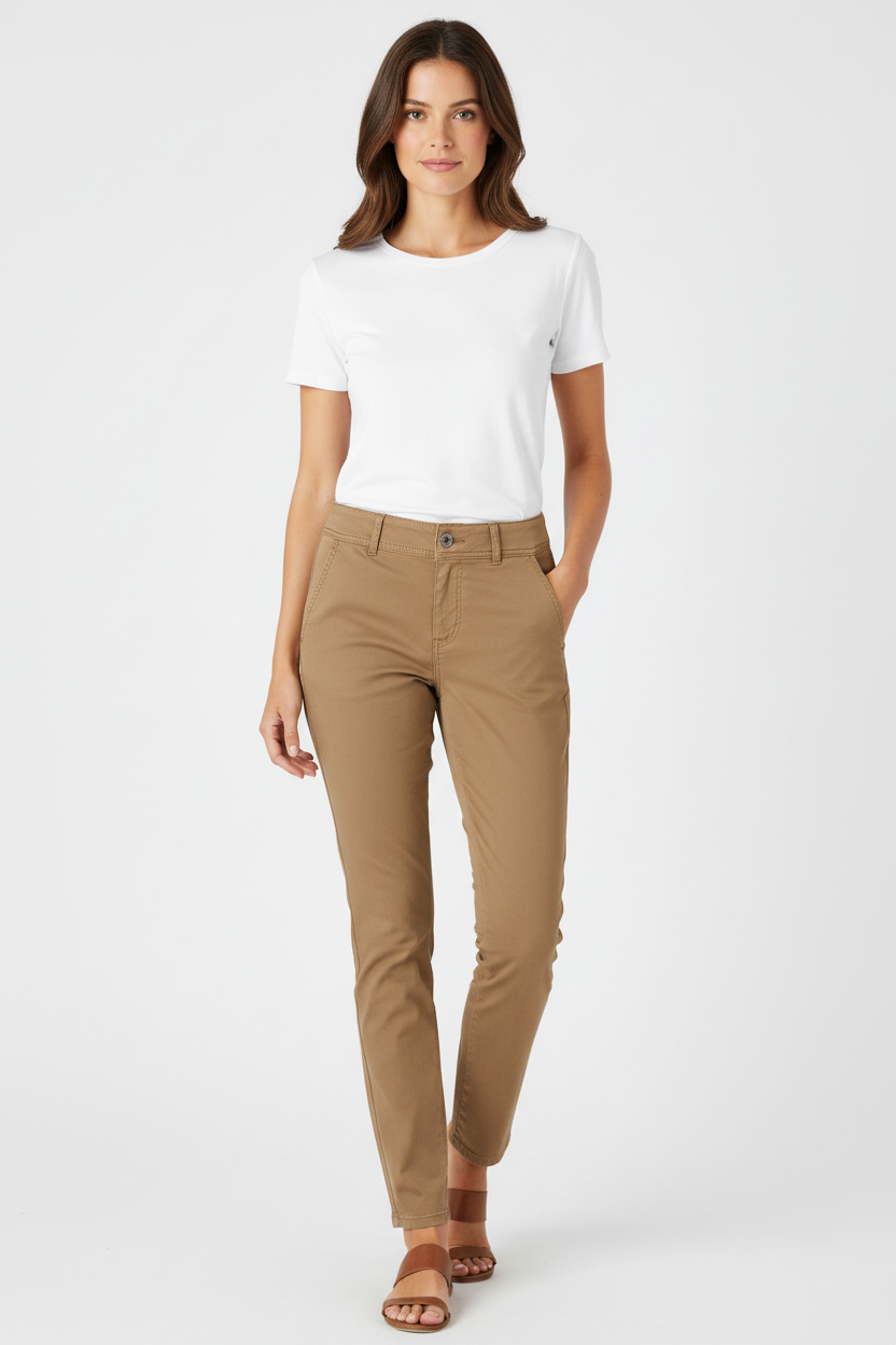 Női casual nadrág modellen - elölnézet