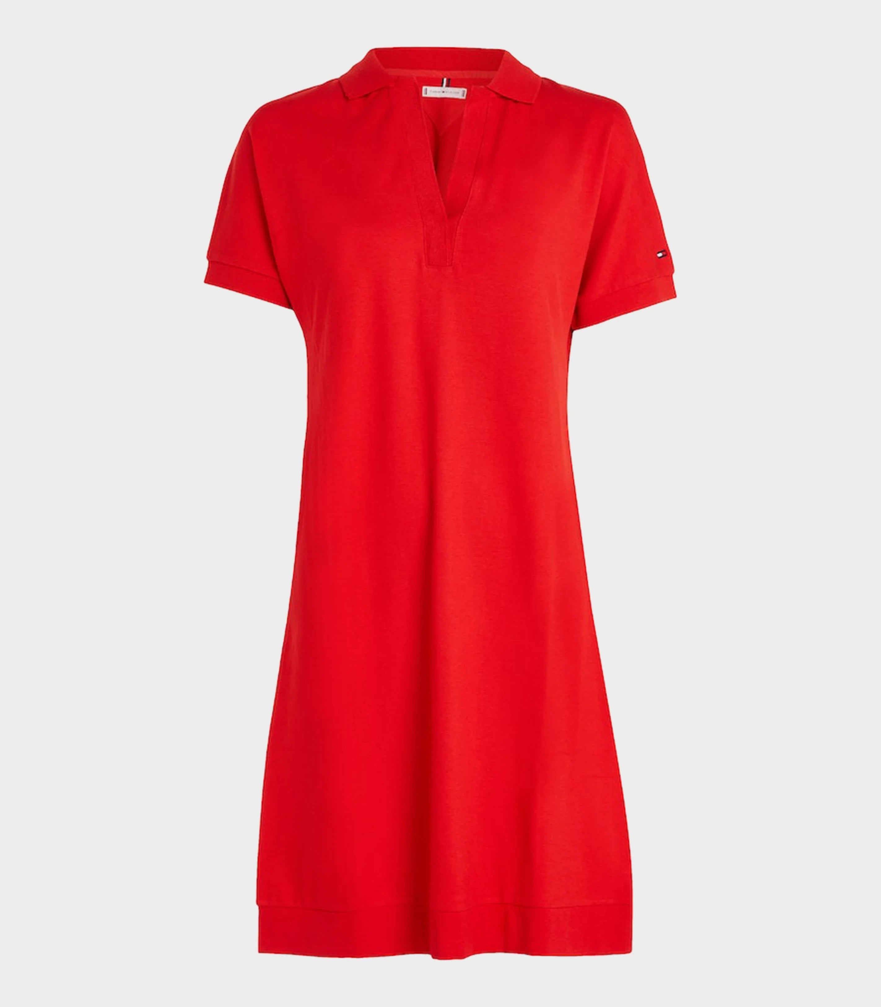 Tommy Hilfiger Relaxed Lyocell Polo-Kleid – Rot