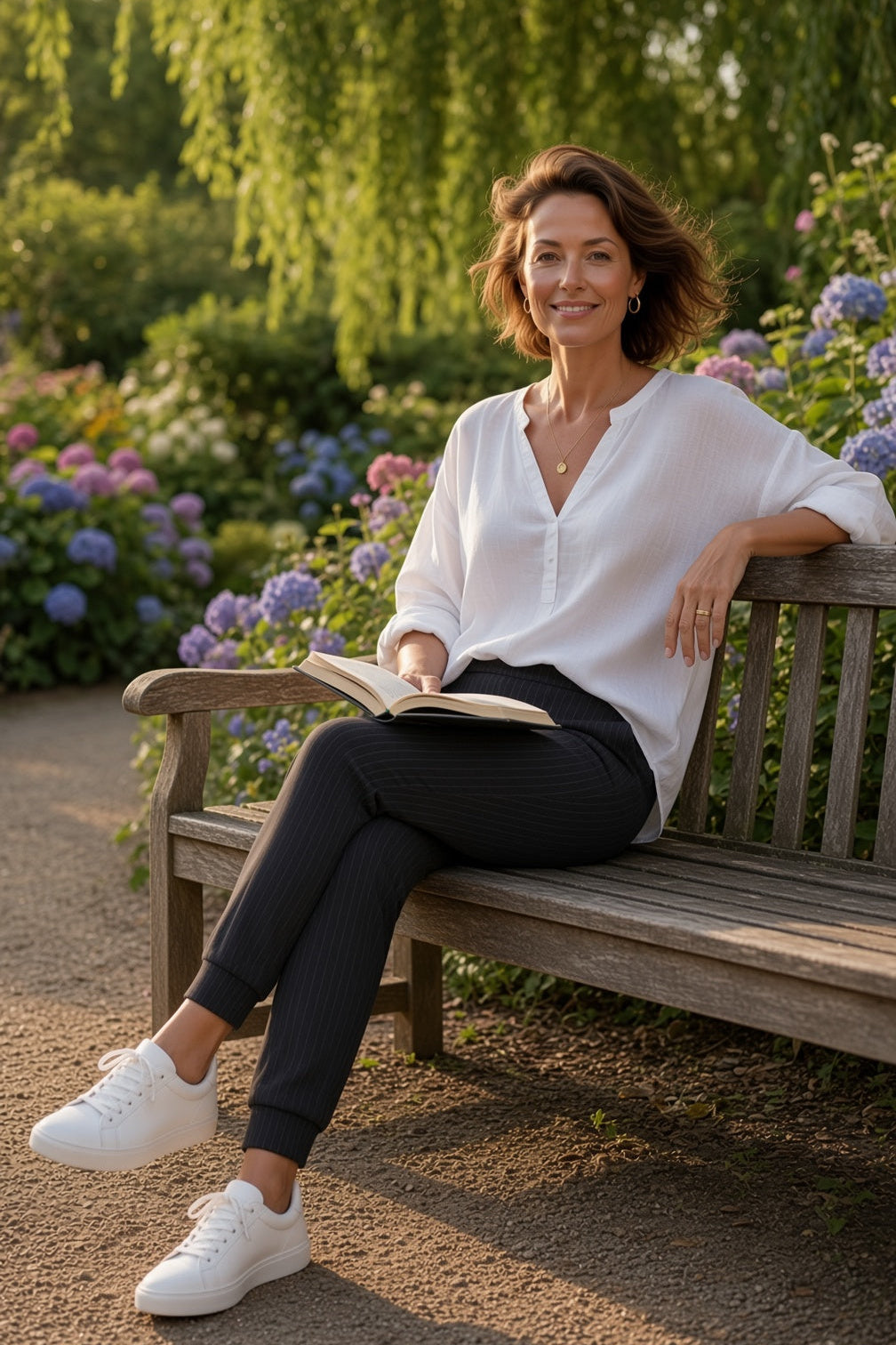 Co'couture Ida Pin Jogginghose – Dunkelgrau