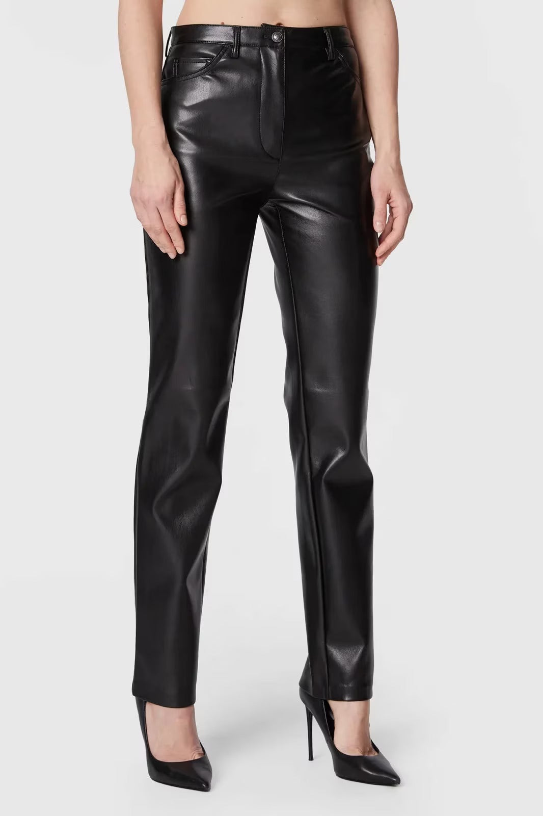 Guess Kelly Hose aus Kunstleder – Schwarz