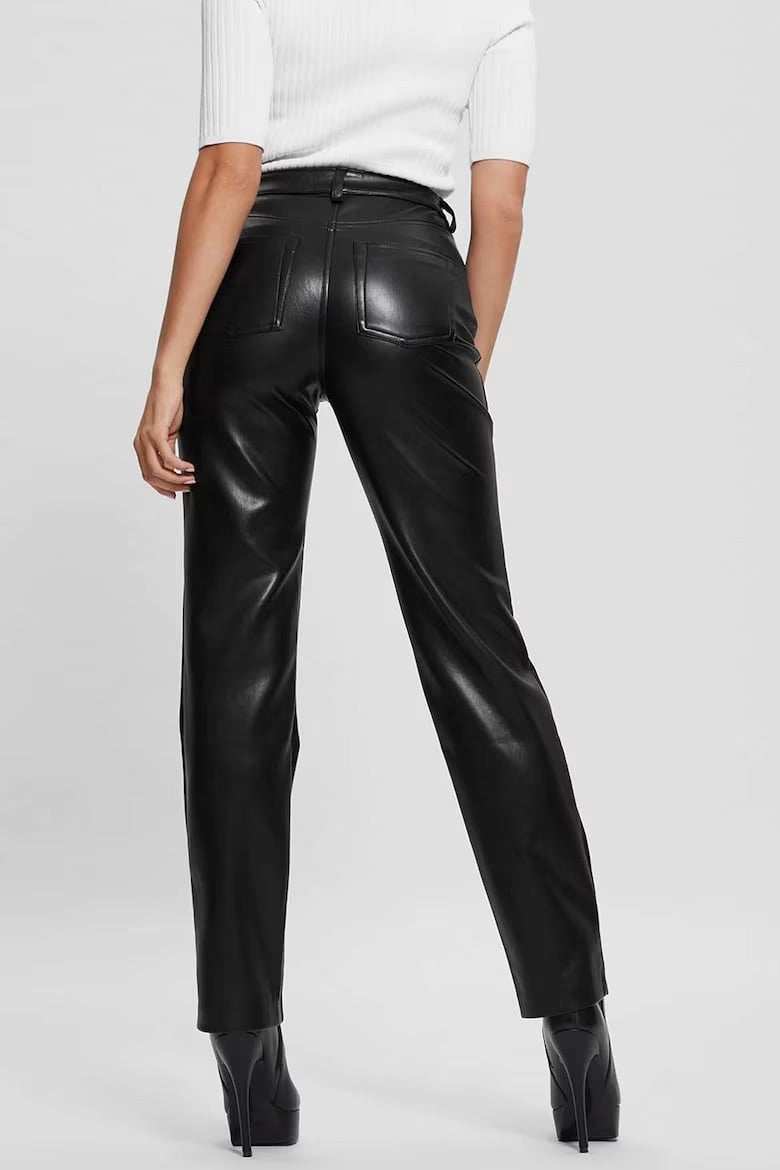 Guess Kelly Hose aus Kunstleder – Schwarz