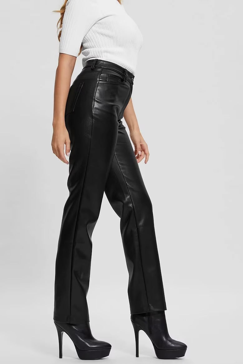 Guess Kelly Hose aus Kunstleder – Schwarz