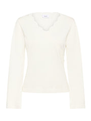 Saint Tropez MADLENASZ Pullover mit V-Ausschnitt – Eis