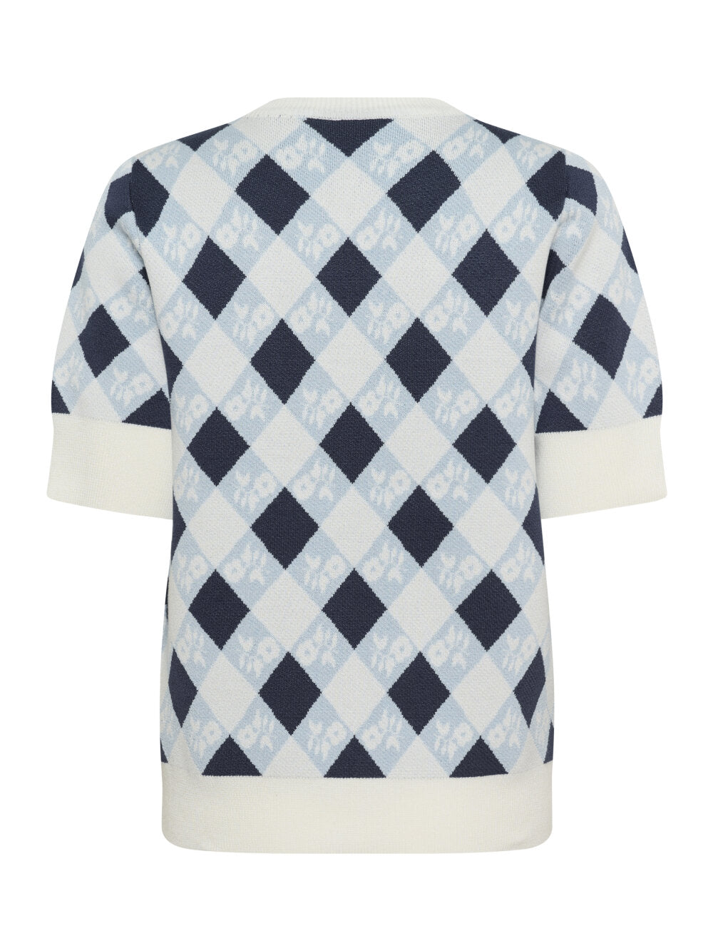 Saint Tropez MECHELLESZ Pullover – Cloud Naval Blue Argyle