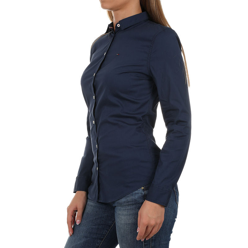 Tommy Jeans Damen-Oxfordhemd (DW0DW13152 424, Marineblau) 