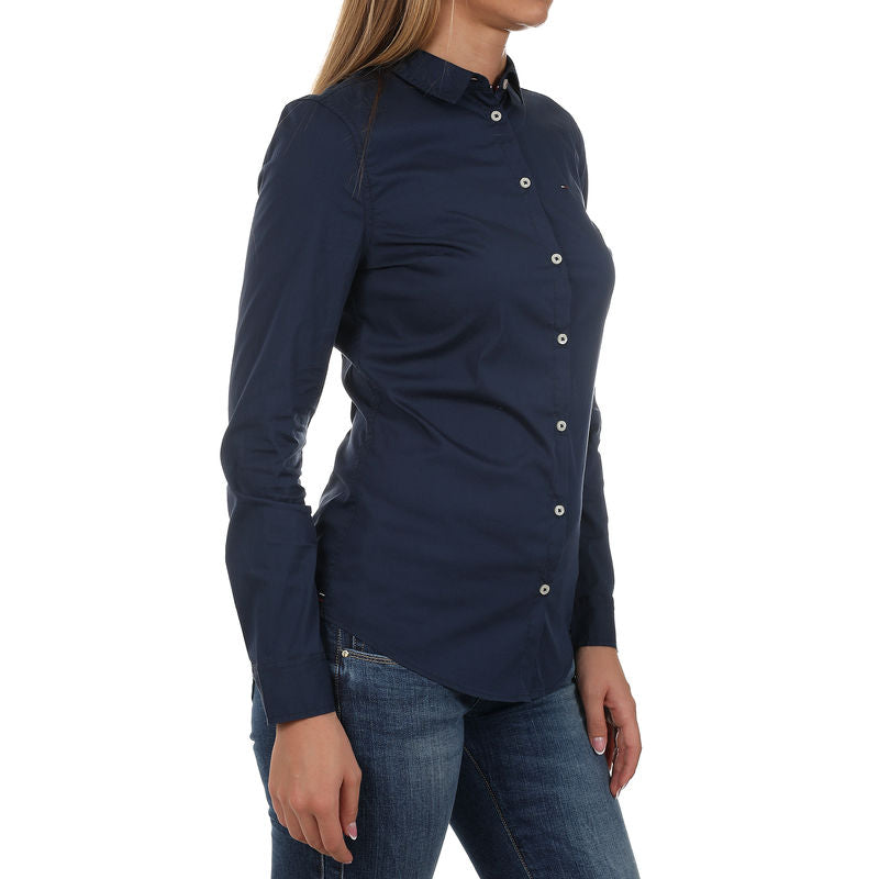 Tommy Jeans Damen-Oxfordhemd (DW0DW13152 424, Marineblau) 