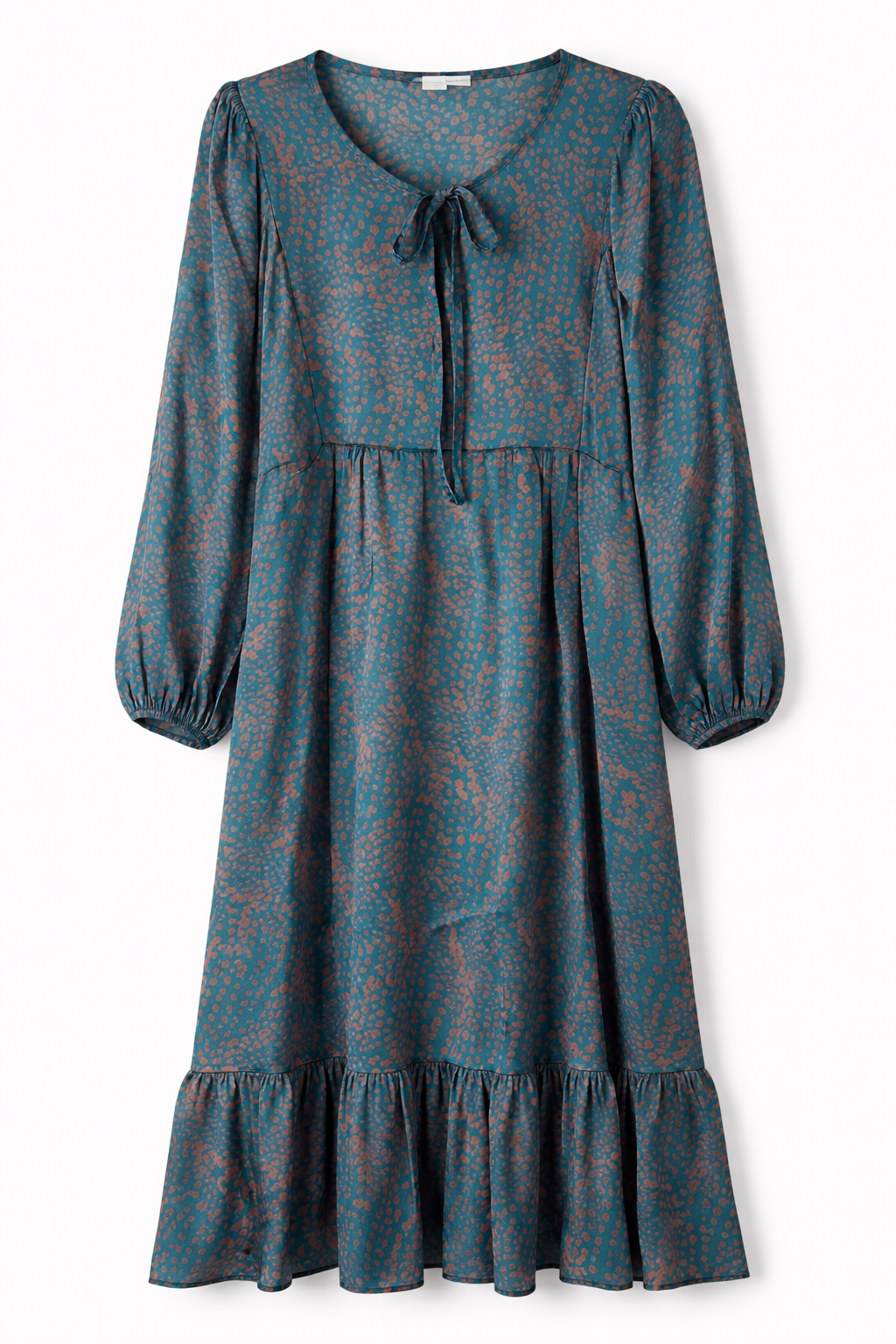 Sorbet SBSAPHIA Midikleid mit Blumenmuster – Petrolblau